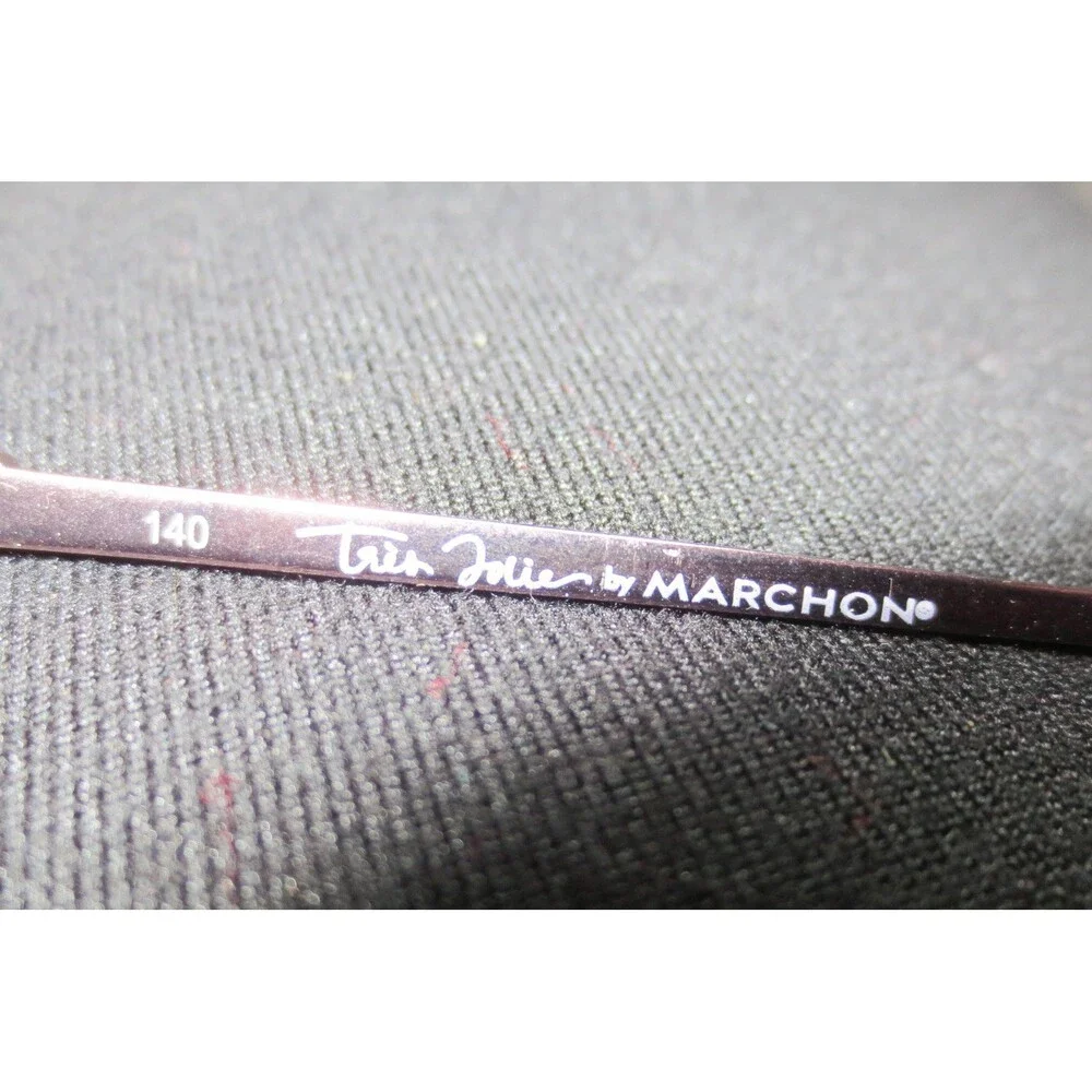Tres Jolie by Marchon 190 601 Purple Crystal Semi-Rimless Eyeglasses 54-17-140